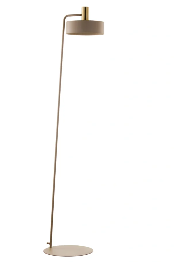 Lampa podłogowa minimalistyczna VITRUM GOLD podłogowa KOŁO złoty szczotkowany /ciepły beż, 1 × E27 – Sigma Lighting 41724