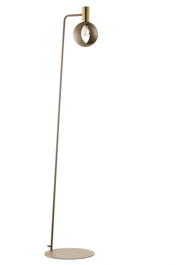 Lampa podłogowa minimalistyczna VITRUM GOLD podłogowa OCZKO złoty szczotkowany/ciepły beż, 1 × E27 – Sigma Lighting 41725
