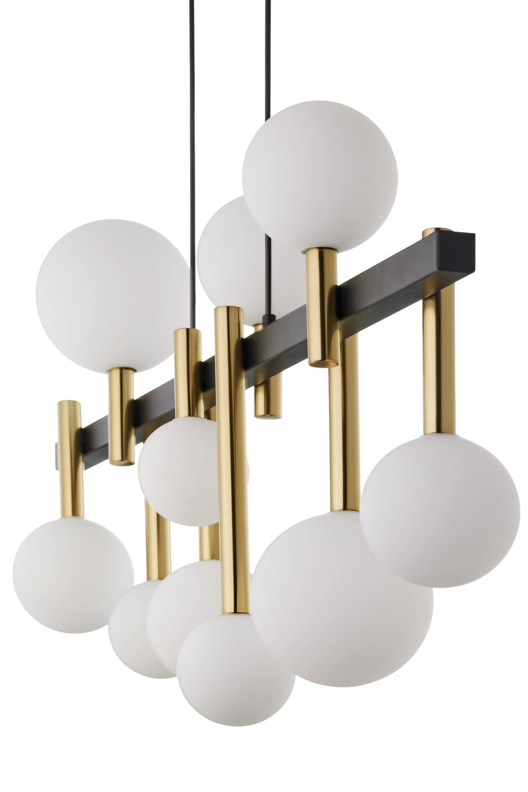 Lampa wisząca nowoczesna AKORD 10 czarny/złoty szczotkowany, 10 × G9 – Sigma Lighting 41934 - obrazek 5