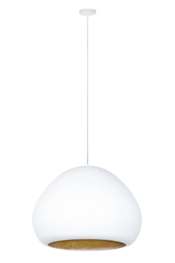 Lampa wisząca nowoczesna LAVA biały/złoty, 1 × E27 – Sigma Lighting 41076