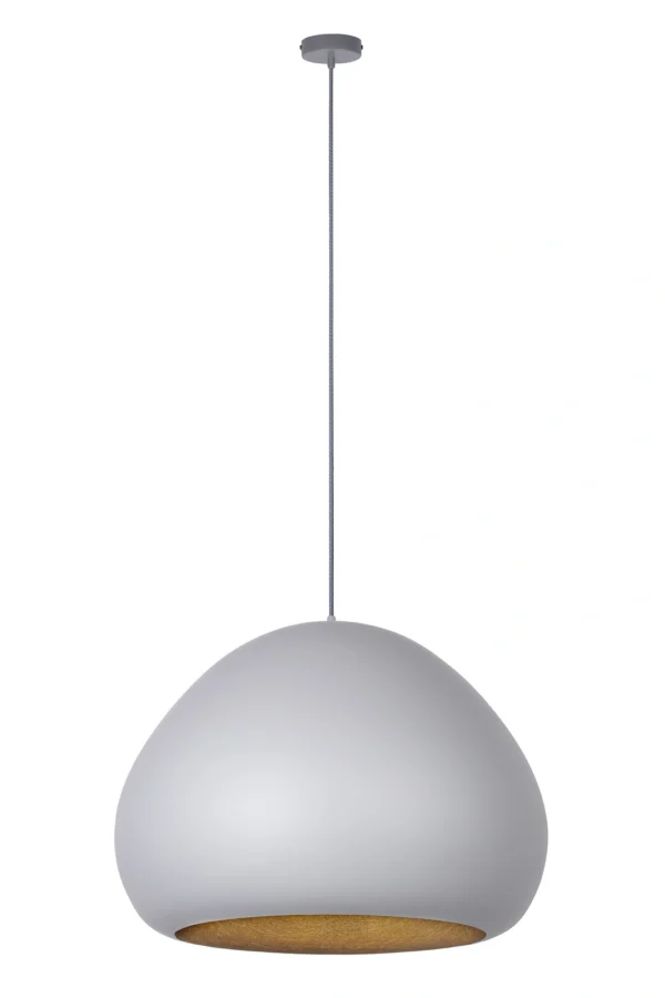Lampa wisząca nowoczesna LAVA szary/złoty, 1 × E27 – Sigma Lighting 41078