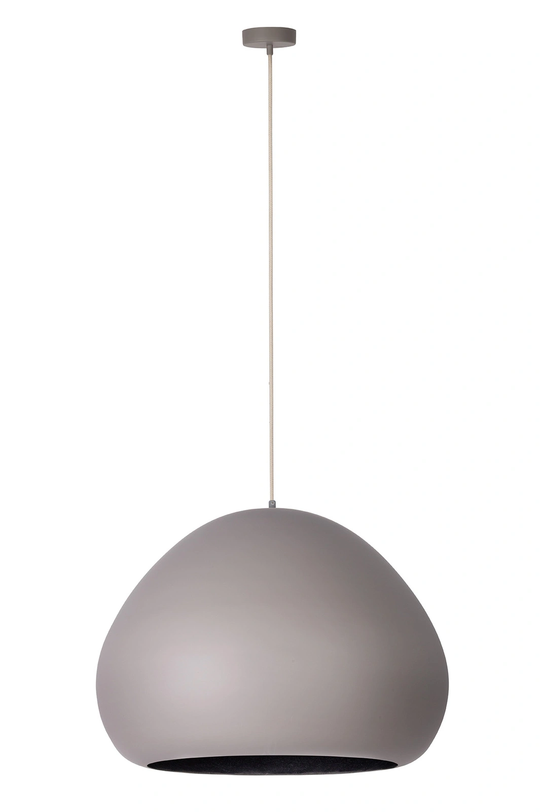 Lampa wisząca nowoczesna LAVA taupe/czarny, 1 × E27 – Sigma Lighting 41081