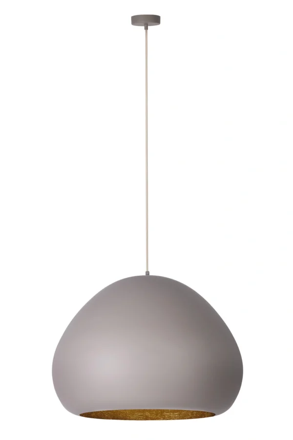 Lampa wisząca nowoczesna LAVA taupe/złoty, 1 × E27 – Sigma Lighting 41080