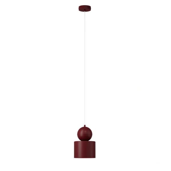 Lampa wisząca minimalistyczna MOSAIC B 1 bordowy, 1 × E27 – Sigma Lighting 41660
