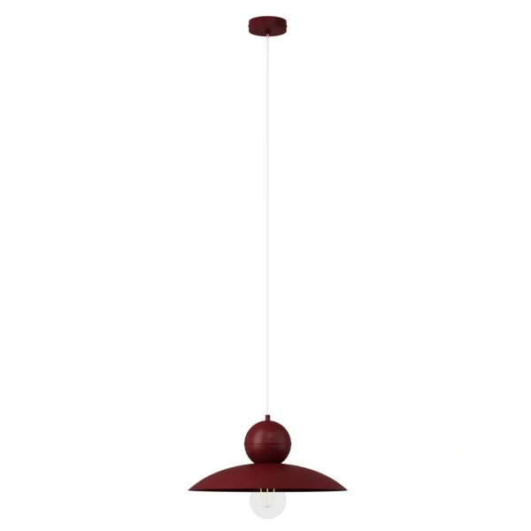 Lampa wisząca minimalistyczna MOSAIC E 1 bordowy, 1 × E27 – Sigma Lighting 41668