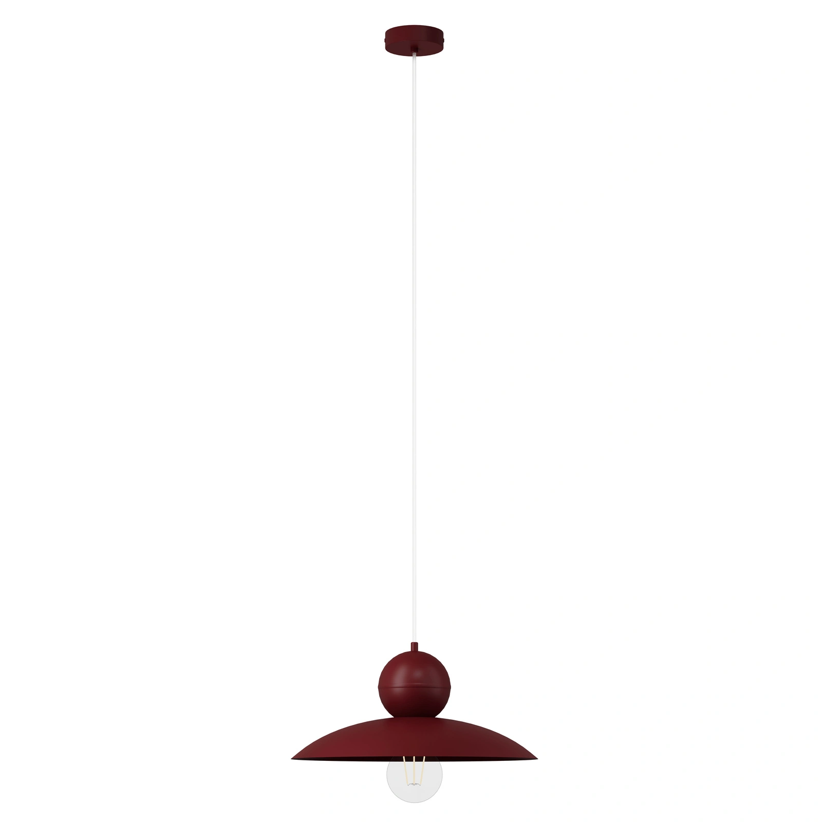 Lampa wisząca minimalistyczna MOSAIC E 1 bordowy, 1 × E27 – Sigma Lighting 41668