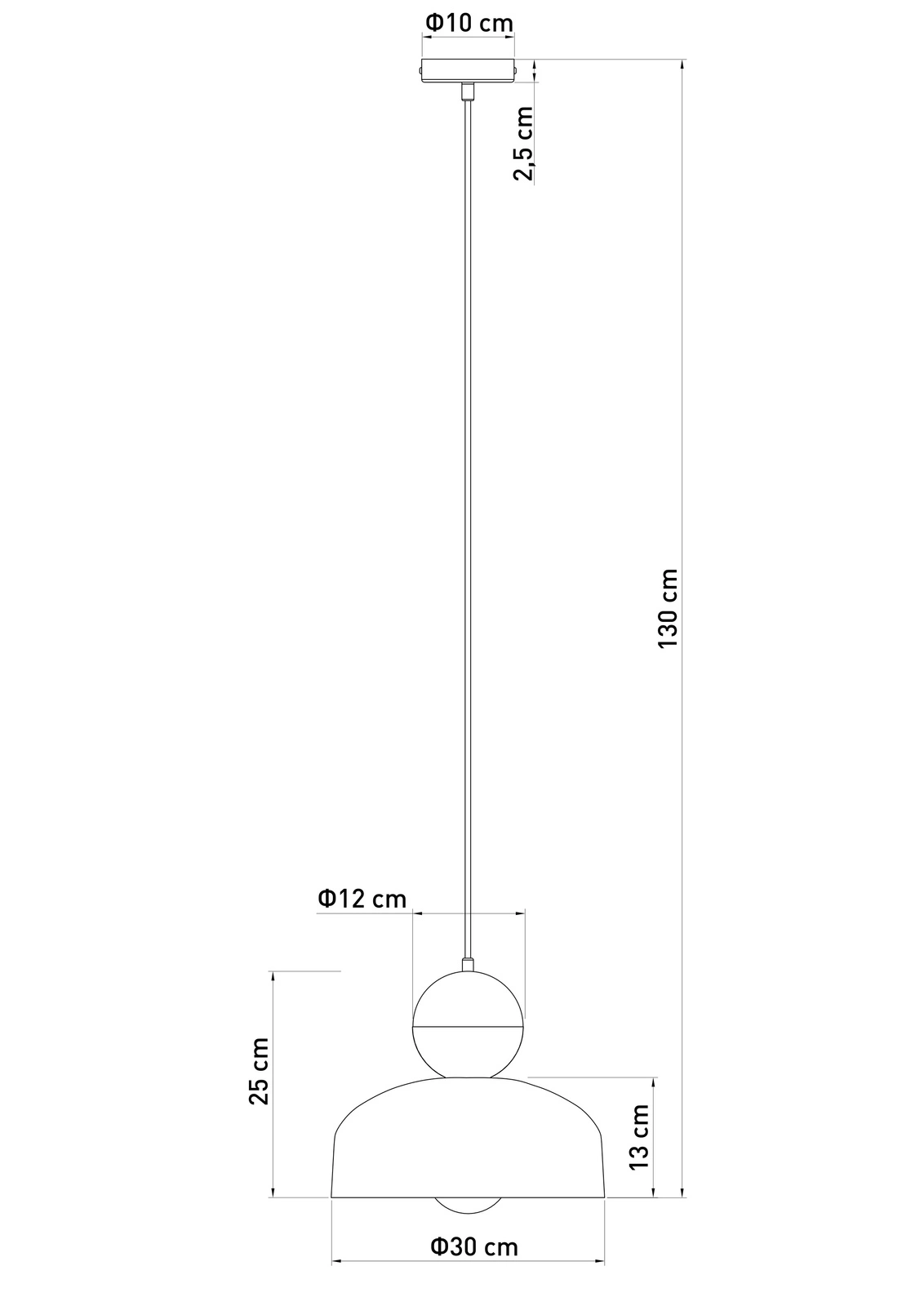 Lampa wisząca minimalistyczna MOSAIC G 1 granatowy, 1 × E27 – Sigma Lighting 41810 - obrazek 3