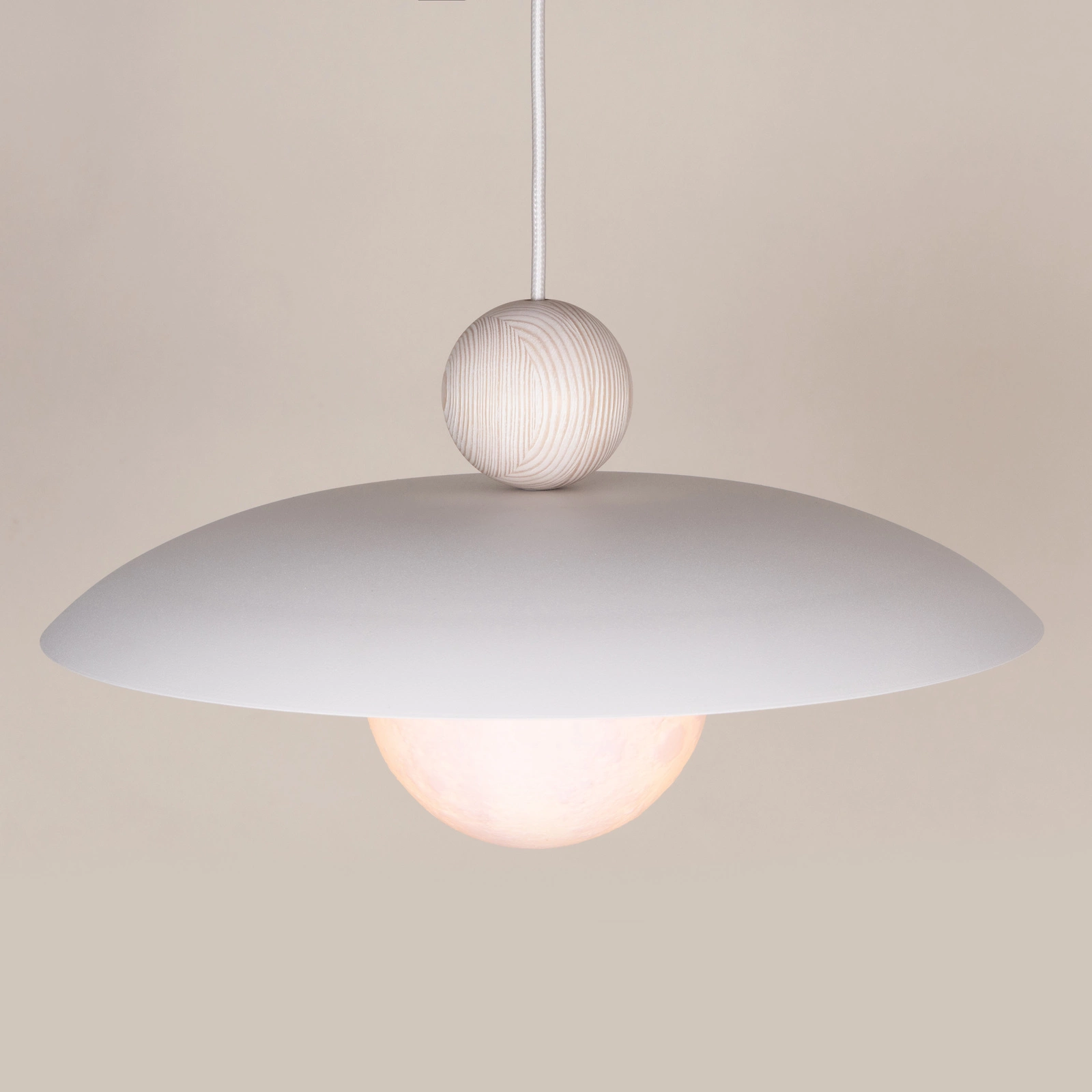 Lampa wisząca skandynawska MOSAIC WOOD MOSAIC WOOD 1 biały_drewno bielone, 1 × E14 – Sigma Lighting 41950 - obrazek 3