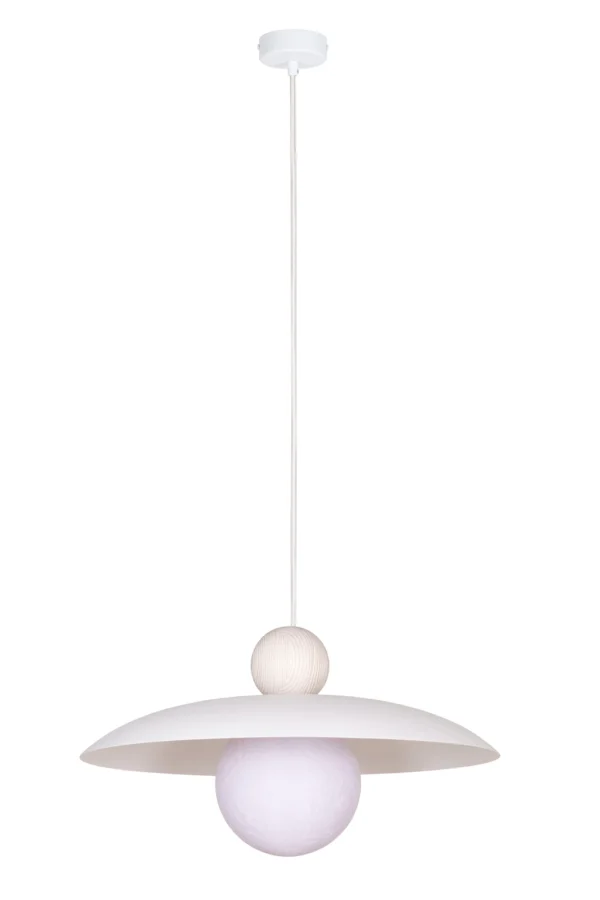Lampa wisząca skandynawska MOSAIC  WOOD MOSAIC WOOD 1 biały_drewno bielone, 1 × E14 – Sigma Lighting 41950