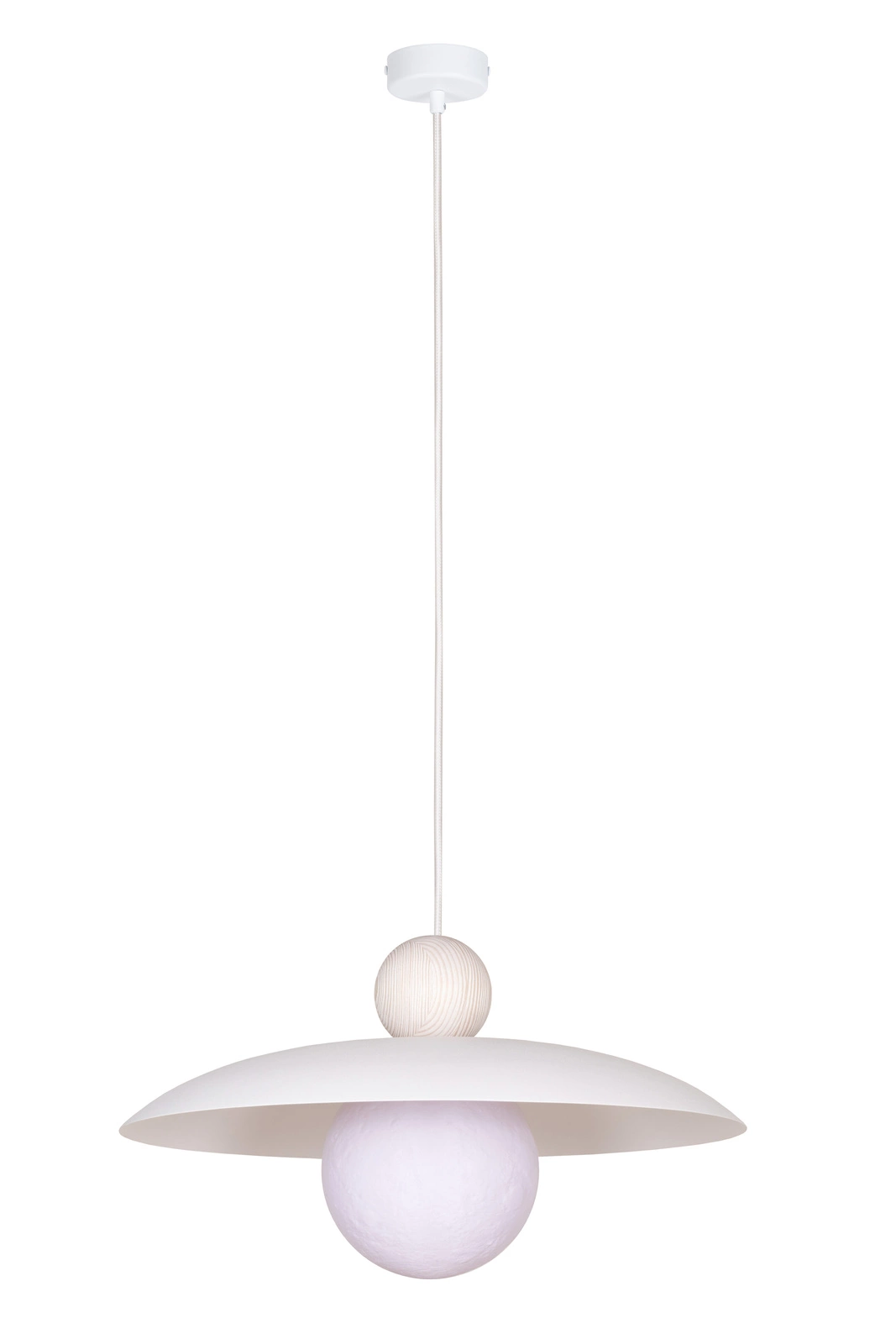 Lampa wisząca skandynawska MOSAIC WOOD MOSAIC WOOD 1 biały_drewno bielone, 1 × E14 – Sigma Lighting 41950