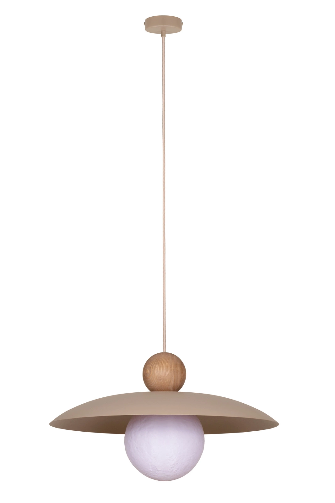 Lampa wisząca skandynawska MOSAIC WOOD MOSAIC WOOD 1 ciepły beż_jasny brąz, 1 × E14 – Sigma Lighting 41948