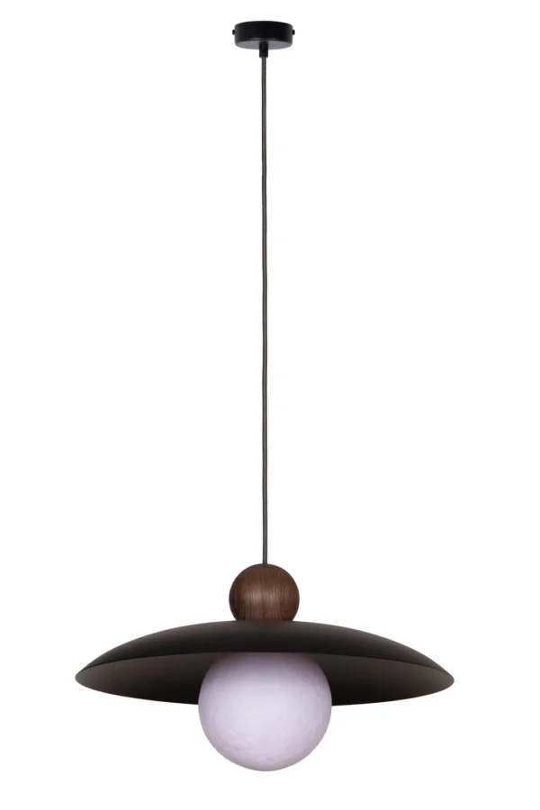 Lampa wisząca skandynawska MOSAIC  WOOD MOSAIC WOOD 1 czarny_ciemny brąz, 1 × E14 – Sigma Lighting 41949