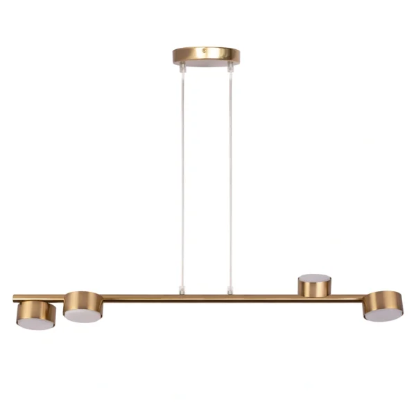 Lampa wisząca minimalistyczna PUNTO 4 złoty szczotkowany, LED – Sigma Lighting 40828