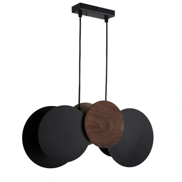 Lampa wisząca industrialna TOLA 2 czarny/brąz, 2 × E27 – Sigma Lighting 40892