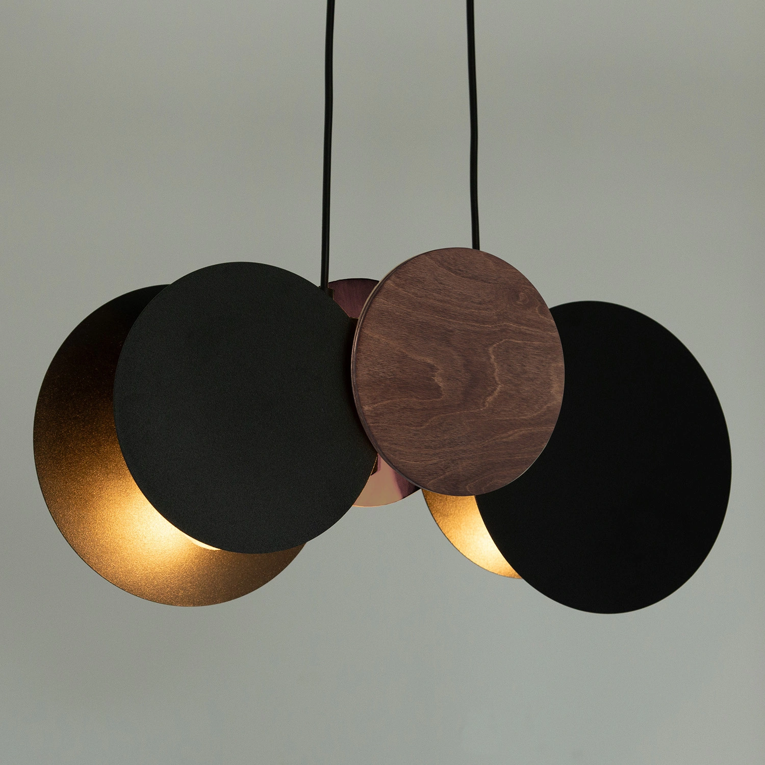 Lampa wisząca industrialna TOLA 2 czarny/brąz, 2 × E27 – Sigma Lighting 40892 - obrazek 2