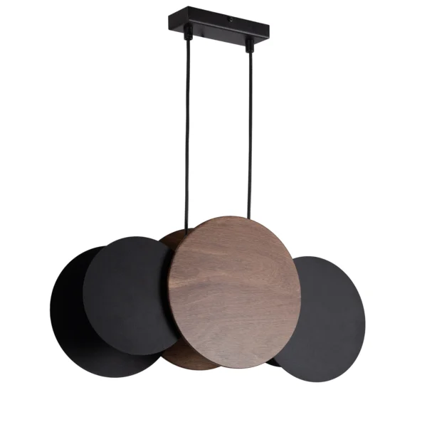 Lampa wisząca industrialna TOLA 3 czarny/brąz, 3 × E27 – Sigma Lighting 40893