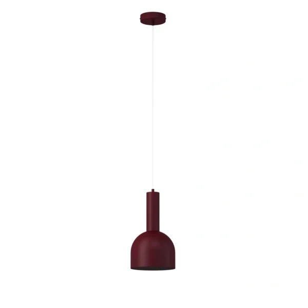 Lampa wisząca minimalistyczna VITRUM DZWONEK bordowy, 1 × E27 – Sigma Lighting 41600