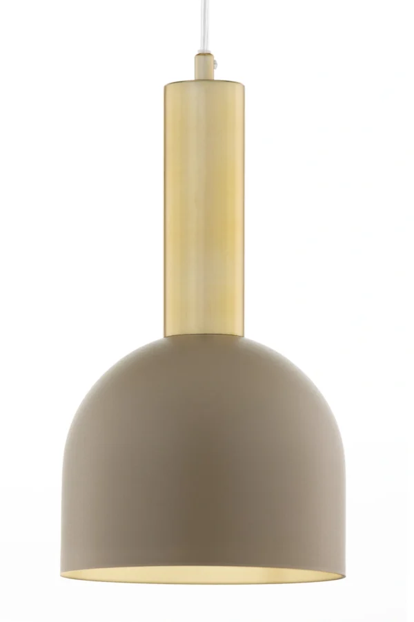 Lampa wisząca minimalistyczna VITRUM GOLD DZWONEK złoty szczotkowany/ciepły beż, 1 × E27 – Sigma Lighting 41715