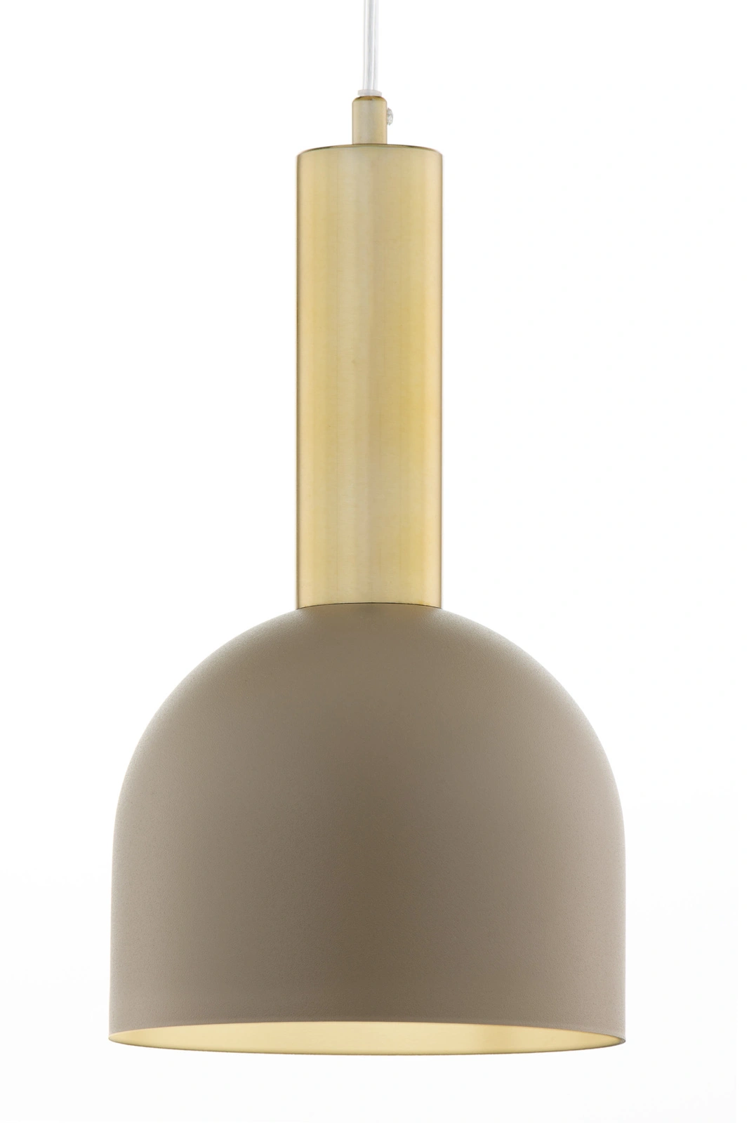 Lampa wisząca minimalistyczna VITRUM GOLD DZWONEK złoty szczotkowany/ciepły beż, 1 × E27 – Sigma Lighting 41715