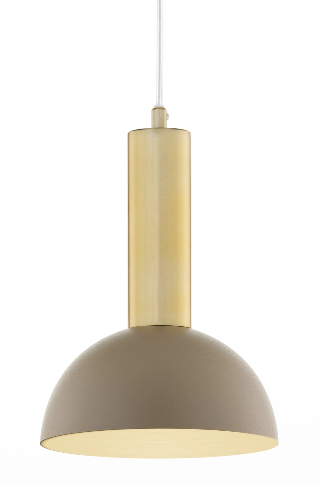 Lampa wisząca minimalistyczna VITRUM GOLD KOPUŁA S złoty szczotkowany/ciepły beż, 1 × E27 – Sigma Lighting 41714