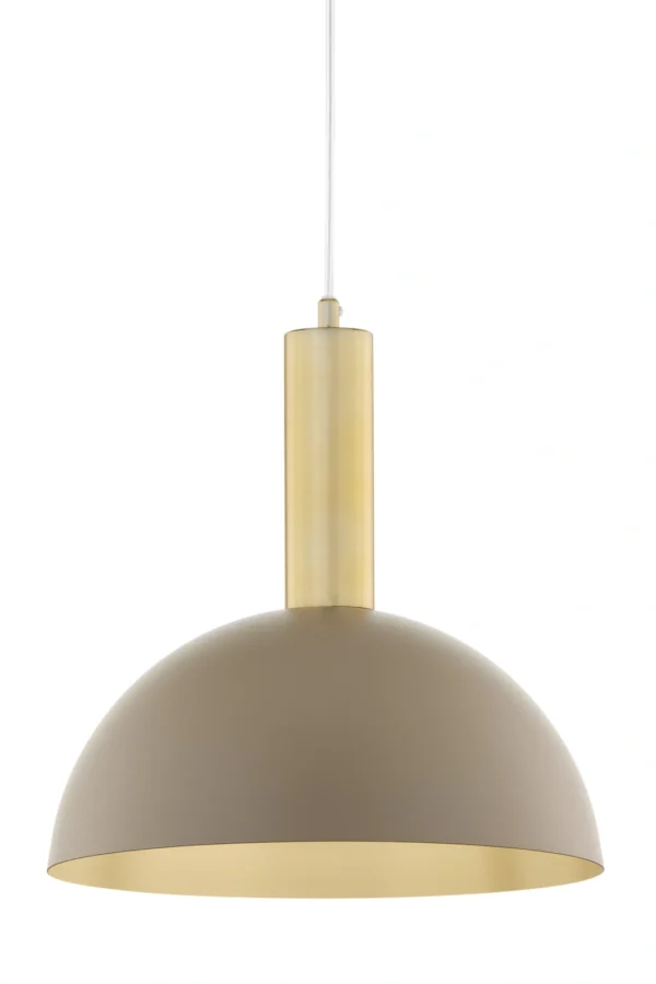 Lampa wisząca minimalistyczna VITRUM GOLD KOPUŁA M złoty szczotkowany/ciepły beż, 1 × E27 – Sigma Lighting 41713