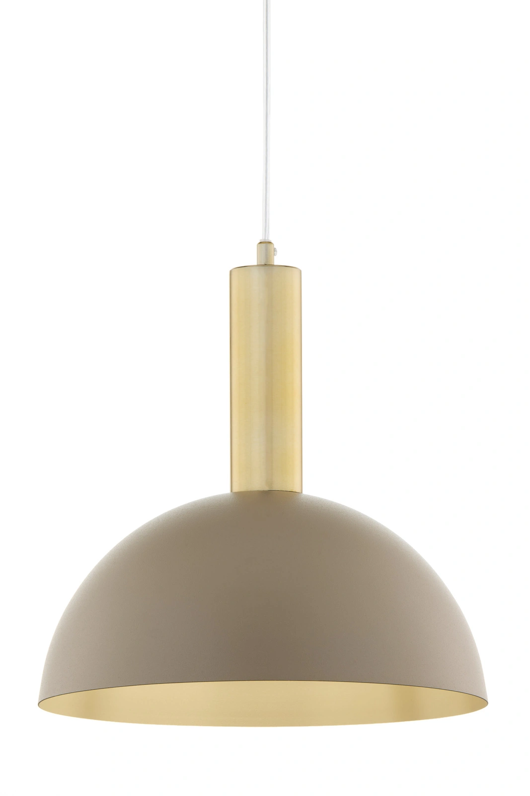 Lampa wisząca minimalistyczna VITRUM GOLD KOPUŁA M złoty szczotkowany/ciepły beż, 1 × E27 – Sigma Lighting 41713
