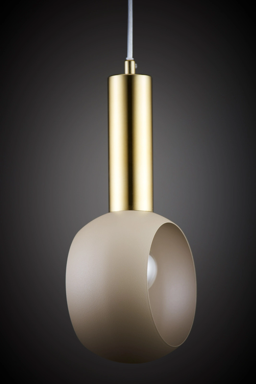 Lampa wisząca minimalistyczna VITRUM GOLD OCZKO złoty szczotkowany/ciepły beż, 1 × E27 – Sigma Lighting 41718 - obrazek 2