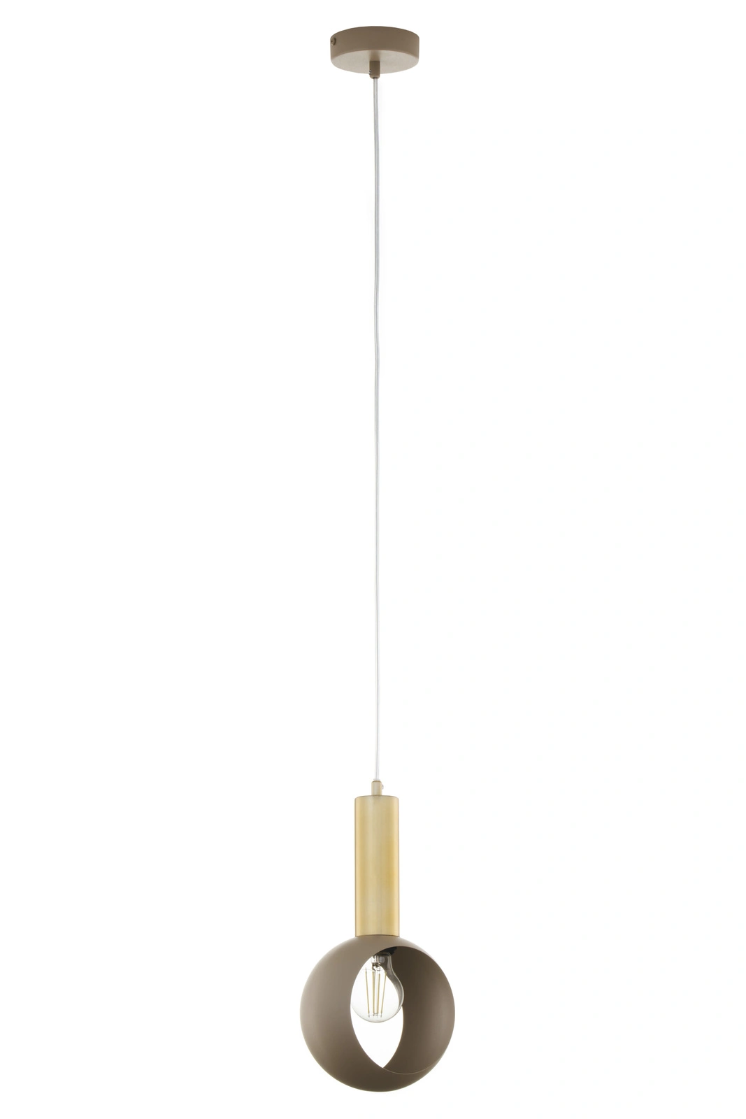 Lampa wisząca minimalistyczna VITRUM GOLD OCZKO złoty szczotkowany/ciepły beż, 1 × E27 – Sigma Lighting 41718 - obrazek 3