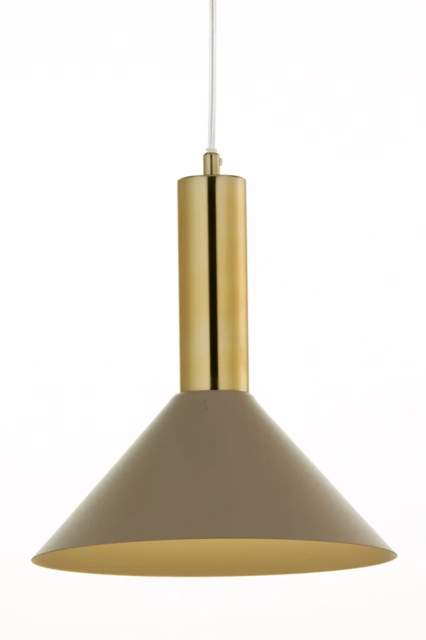 Lampa wisząca minimalistyczna VITRUM GOLD STOŻEK złoty szczotkowany/ciepły beż, 1 × E27 – Sigma Lighting 41719