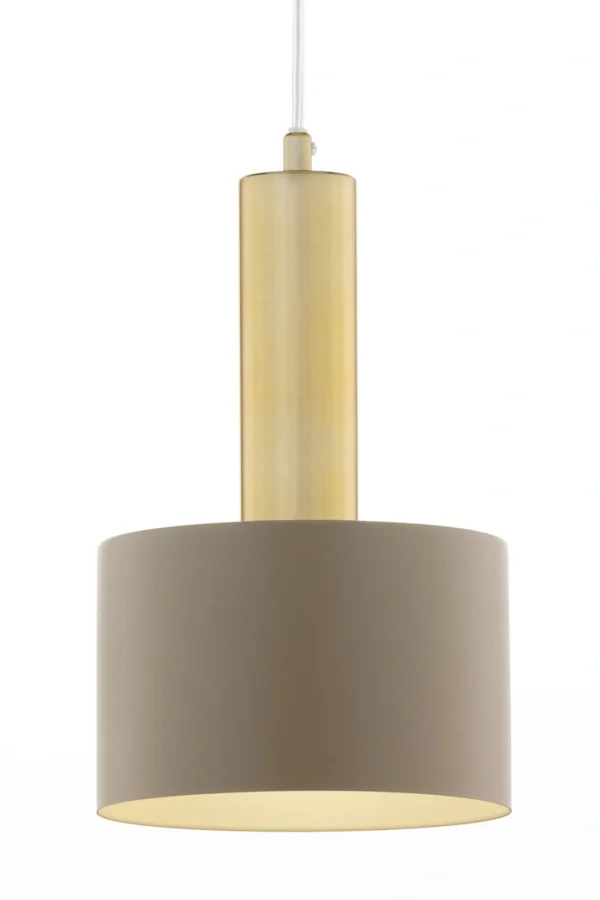 Lampa wisząca minimalistyczna VITRUM GOLD WALEC złoty szczotkowany/ciepły beż, 1 × E27 – Sigma Lighting 41716