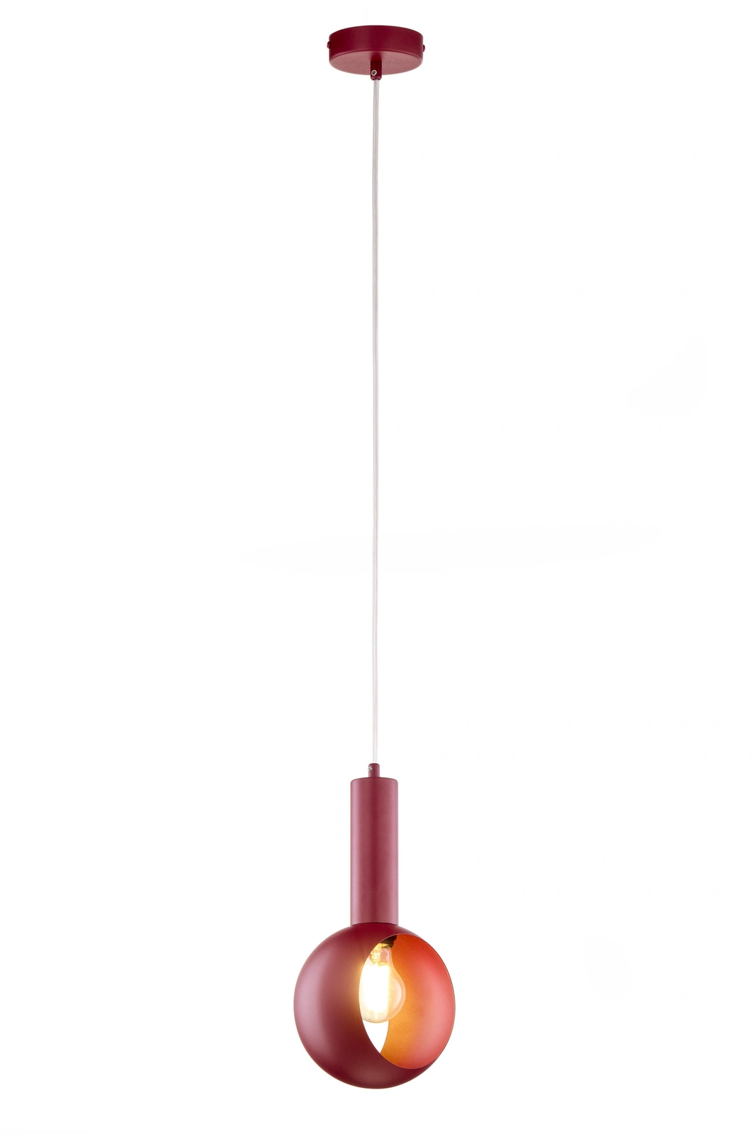 Lampa wisząca minimalistyczna VITRUM OCZKO bordowy, 1 × E27 – Sigma Lighting 41636 - obrazek 2