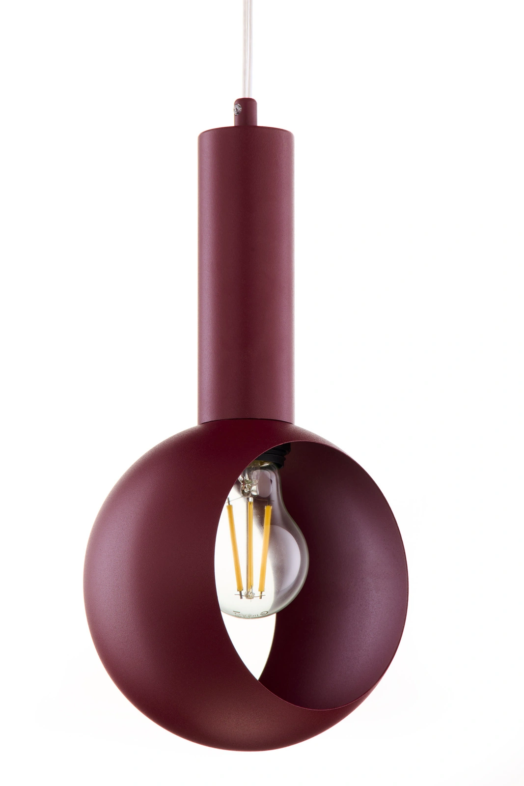 Lampa wisząca minimalistyczna VITRUM OCZKO bordowy, 1 × E27 – Sigma Lighting 41636 - obrazek 5