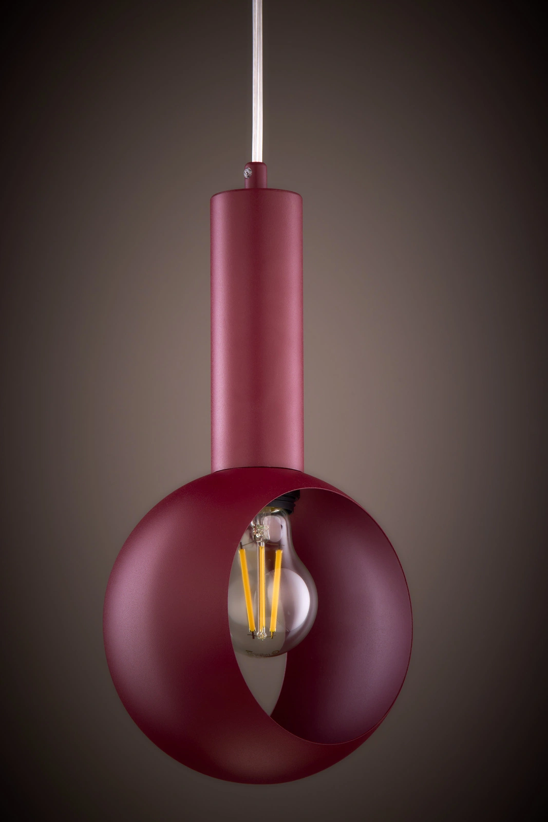 Lampa wisząca minimalistyczna VITRUM OCZKO bordowy, 1 × E27 – Sigma Lighting 41636 - obrazek 6