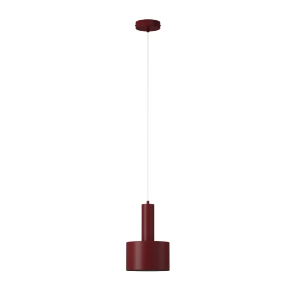 Lampa wisząca minimalistyczna VITRUM WALEC bordowy, 1 × E27 – Sigma Lighting 41638