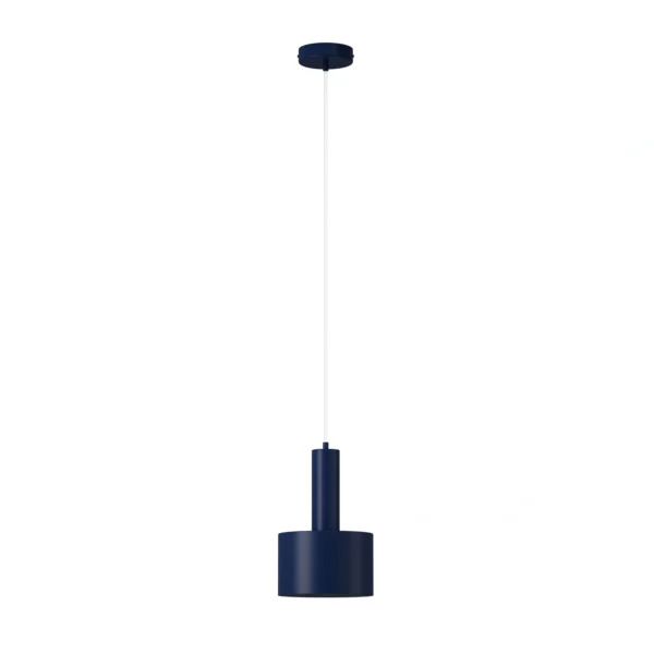 Lampa wisząca minimalistyczna VITRUM WALEC granatowy, 1 × E27 – Sigma Lighting 41637