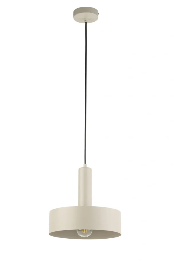 Lampa wisząca minimalistyczna VITRUM KOŁO szary beż, 1 × E27 – Sigma Lighting 40807