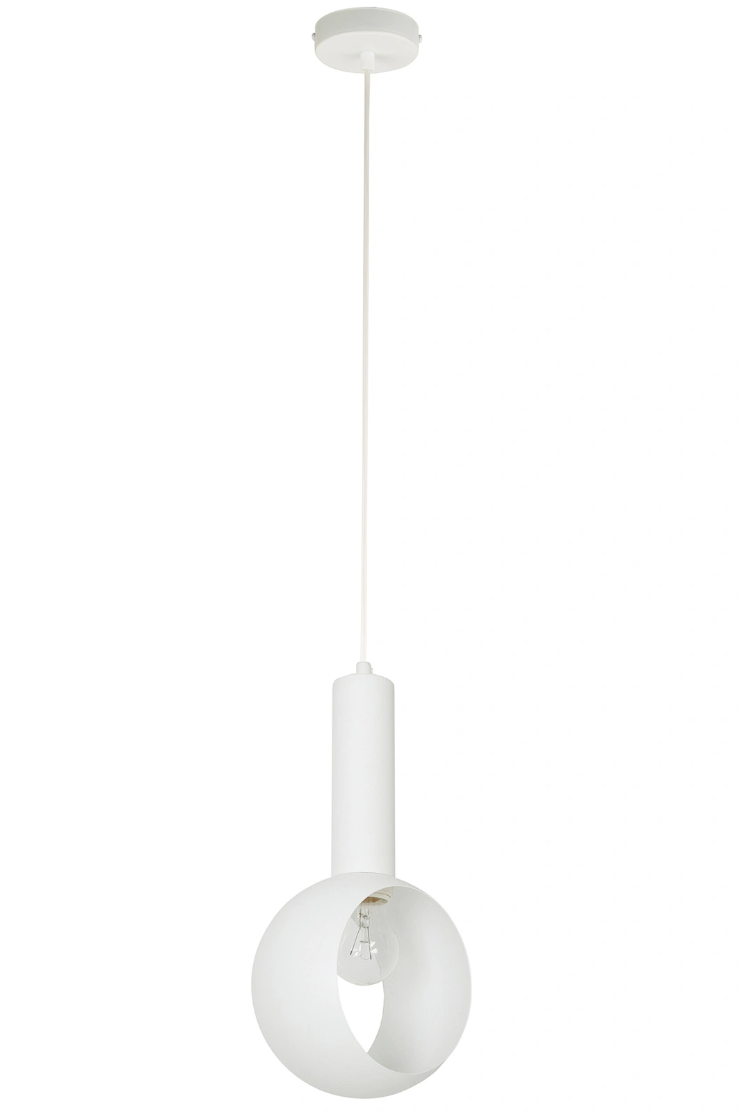 Lampa wisząca minimalistyczna VITRUM OCZKO biały, 1 × E27 – Sigma Lighting 41111