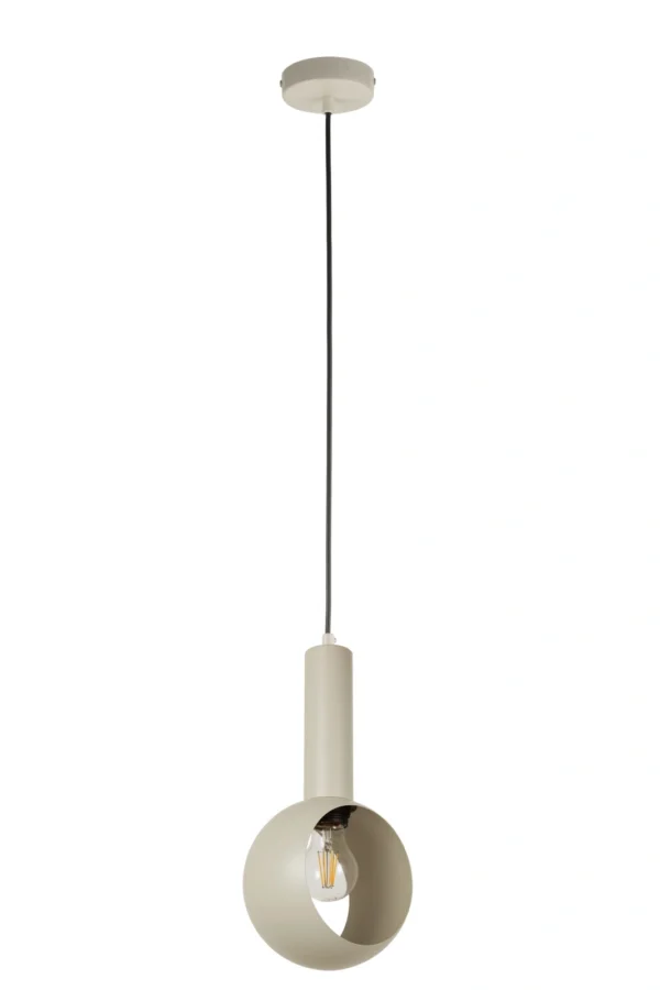 Lampa wisząca minimalistyczna VITRUM OCZKO szary beż, 1 × E27 – Sigma Lighting 41105