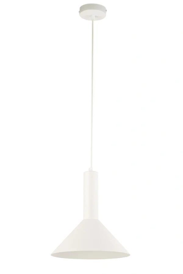 Lampa wisząca minimalistyczna VITRUM STOŻEK biały, 1 × E27 – Sigma Lighting 40814