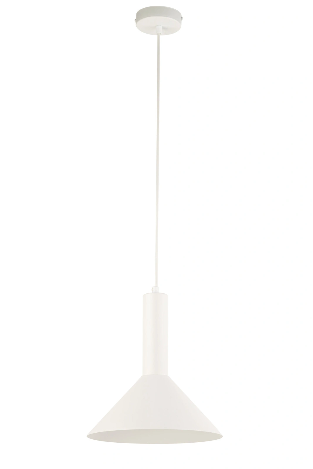 Lampa wisząca minimalistyczna VITRUM STOŻEK biały, 1 × E27 – Sigma Lighting 40814