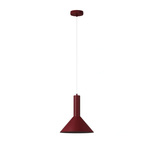 Lampa wisząca minimalistyczna VITRUM STOŻEK bordowy, 1 × E27 – Sigma Lighting 41596