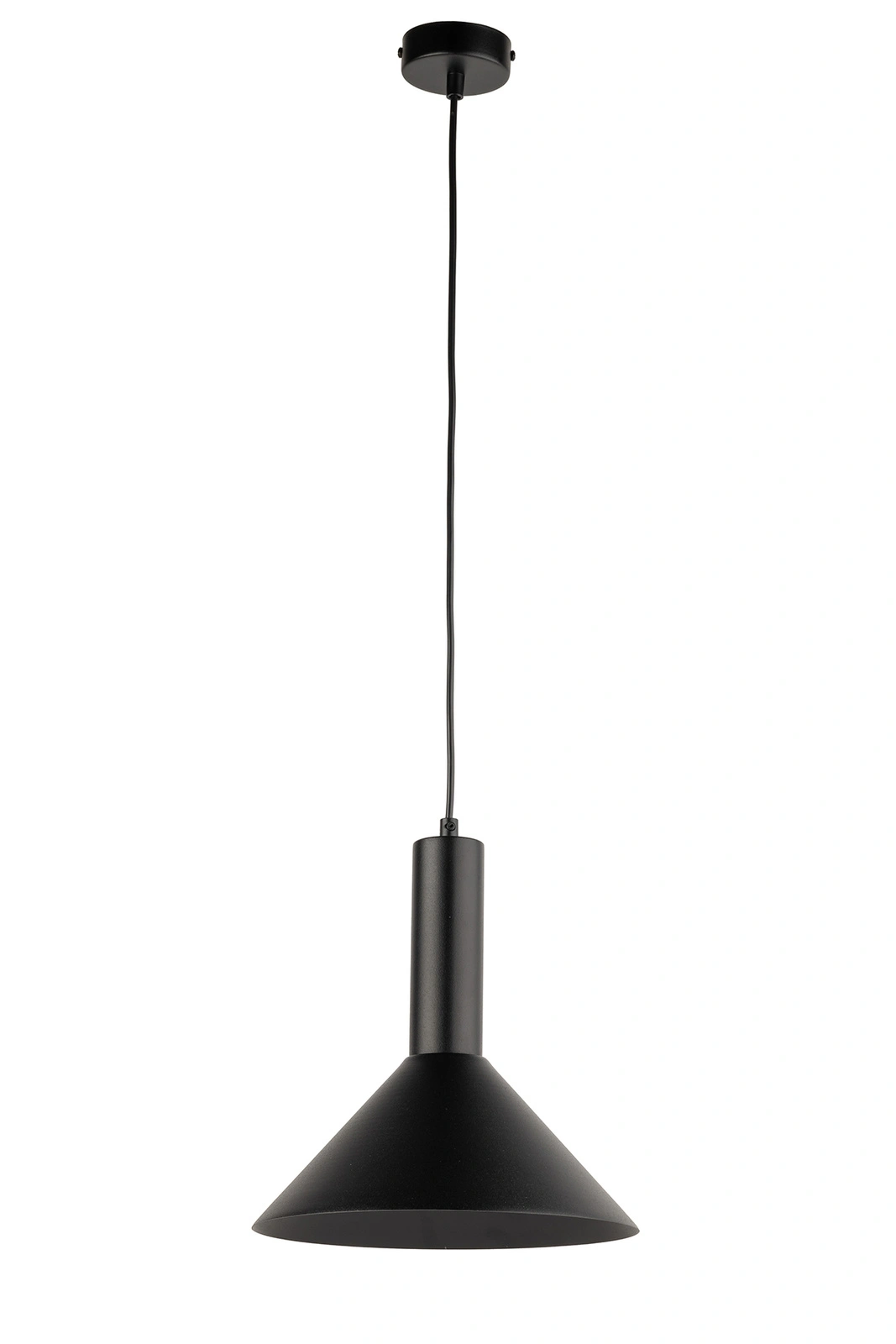 Lampa wisząca minimalistyczna VITRUM STOŻEK czarny, 1 × E27 – Sigma Lighting 40810