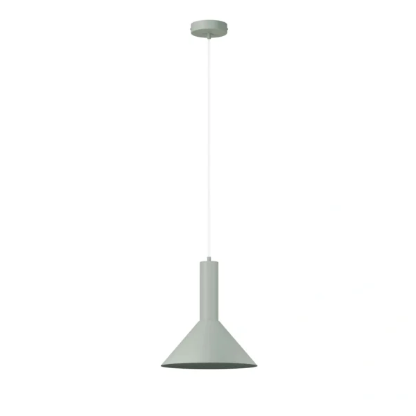 Lampa wisząca minimalistyczna VITRUM STOŻEK szałwia, 1 × E27 – Sigma Lighting 41545