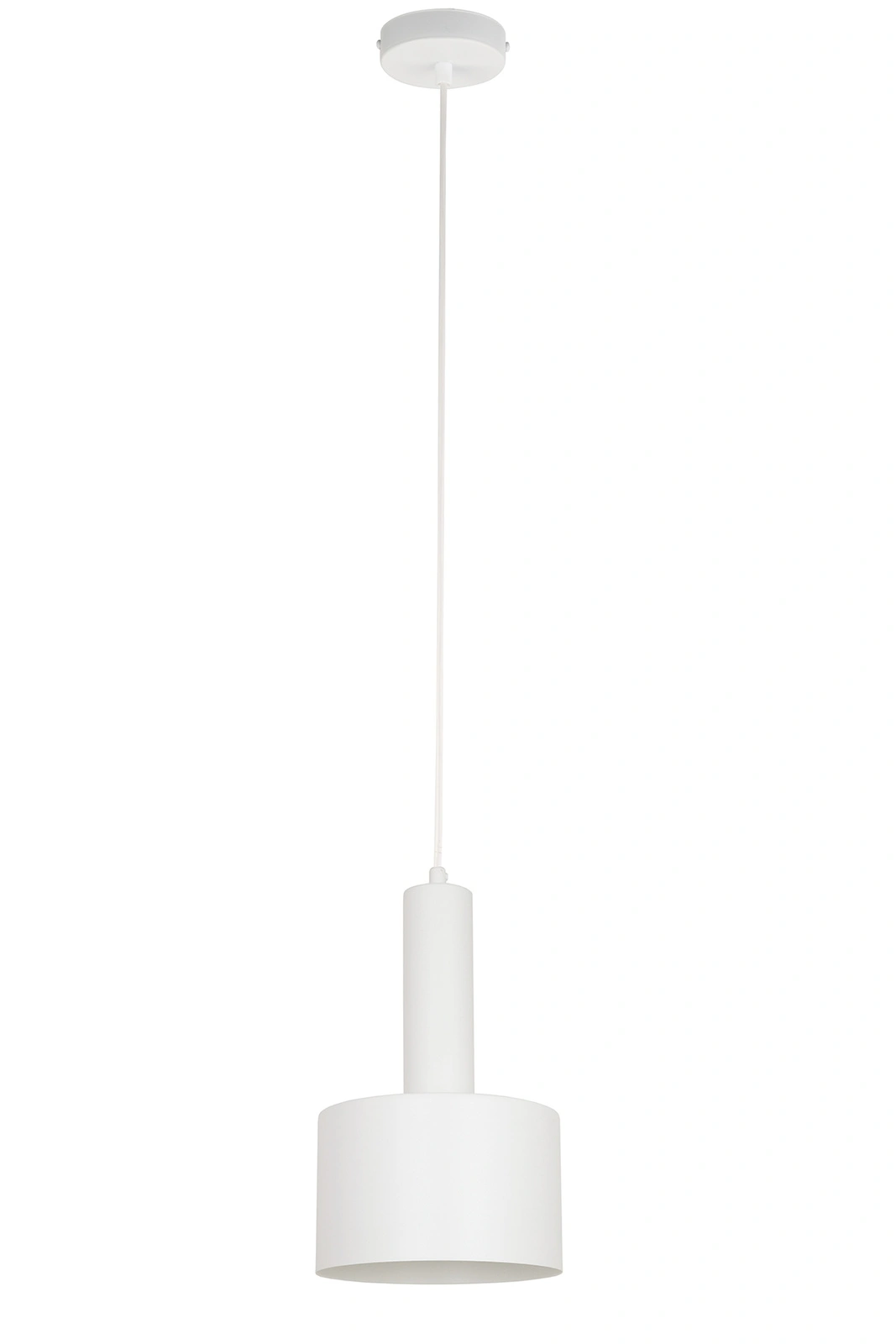 Lampa wisząca minimalistyczna VITRUM WALEC biały, 1 × E27 – Sigma Lighting 41112
