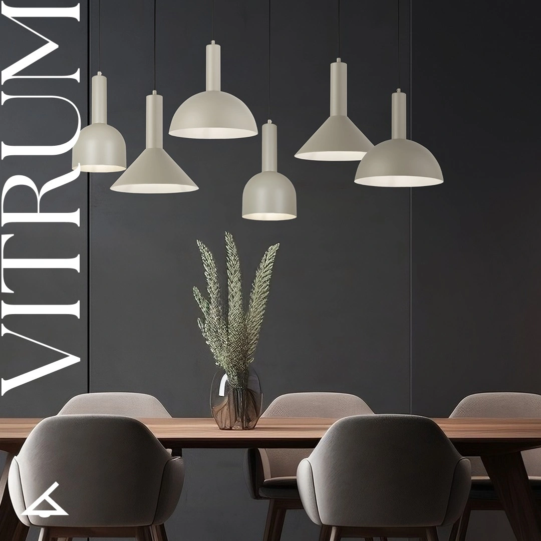 Lampa wisząca minimalistyczna VITRUM WALEC szary beż, 1 × E27 – Sigma Lighting 41106 - obrazek 4
