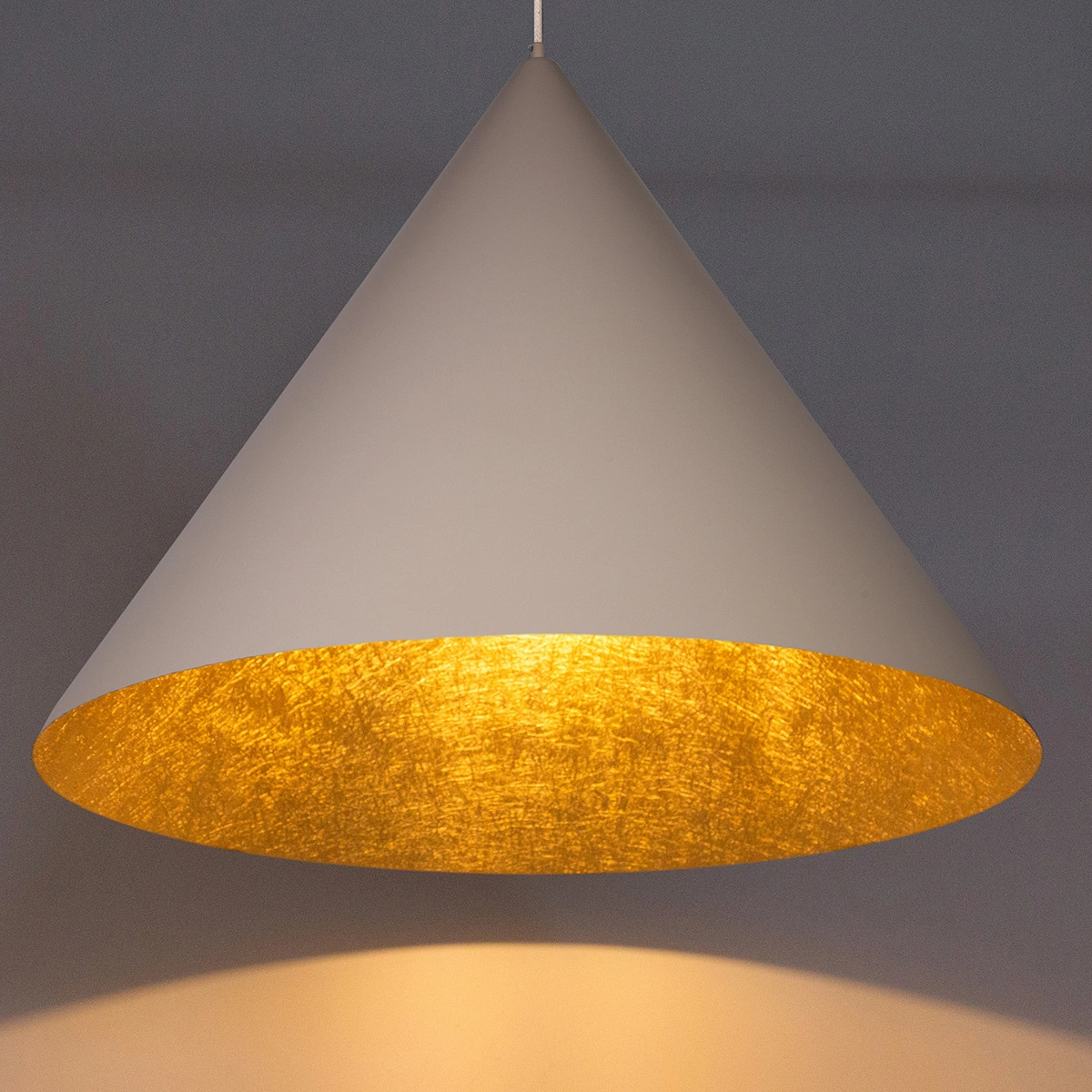 Lampa wisząca nowoczesna VESUVIO beżowy/złoty L 3xE27, 3 × E27 – Sigma Lighting 41070 - obrazek 2