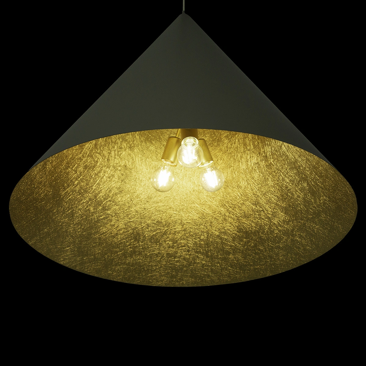 Lampa wisząca nowoczesna VESUVIO beżowy/złoty L 3xE27, 3 × E27 – Sigma Lighting 41070 - obrazek 3