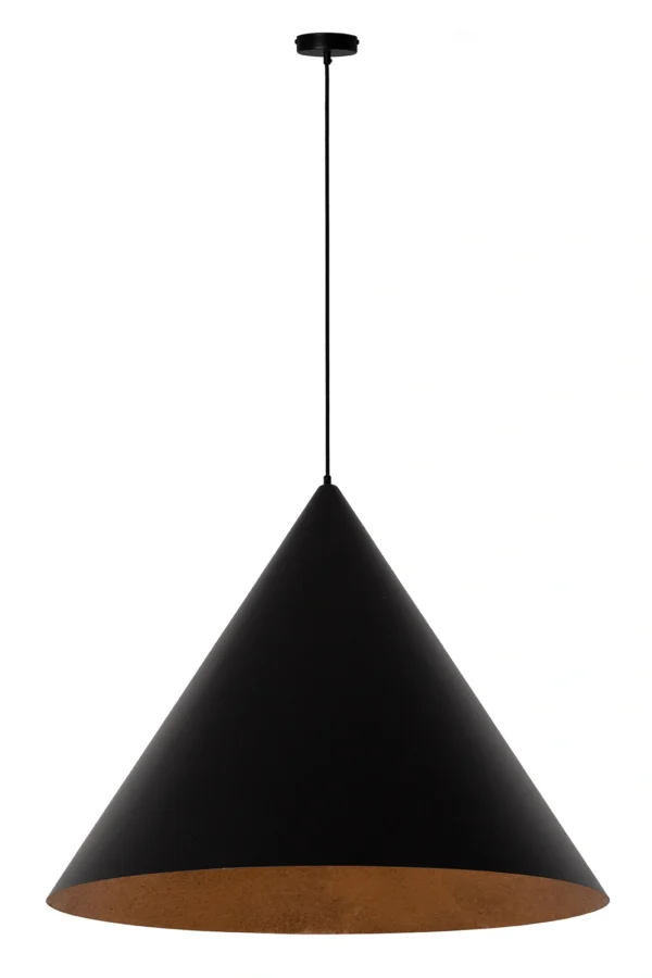 Lampa wisząca nowoczesna VESUVIO czarny/miedziany L 3xE27, 3 × E27 – Sigma Lighting 41045