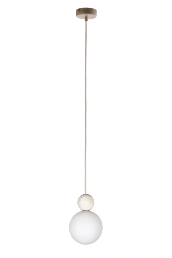 Lampa wisząca minimalistyczna RONA 1 drewno bielone, 1 × G9 – Sigma Lighting 41673