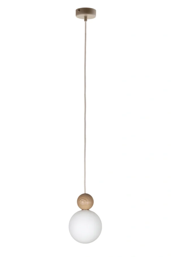 Lampa wisząca minimalistyczna RONA 1 drewno jasny brąz, 1 × G9 – Sigma Lighting 41674